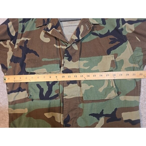 OOAK Upcycle Military Camo Jacket The Doors Rock Music Graphic Tee Boyfriend ML - Picture 6 of 10